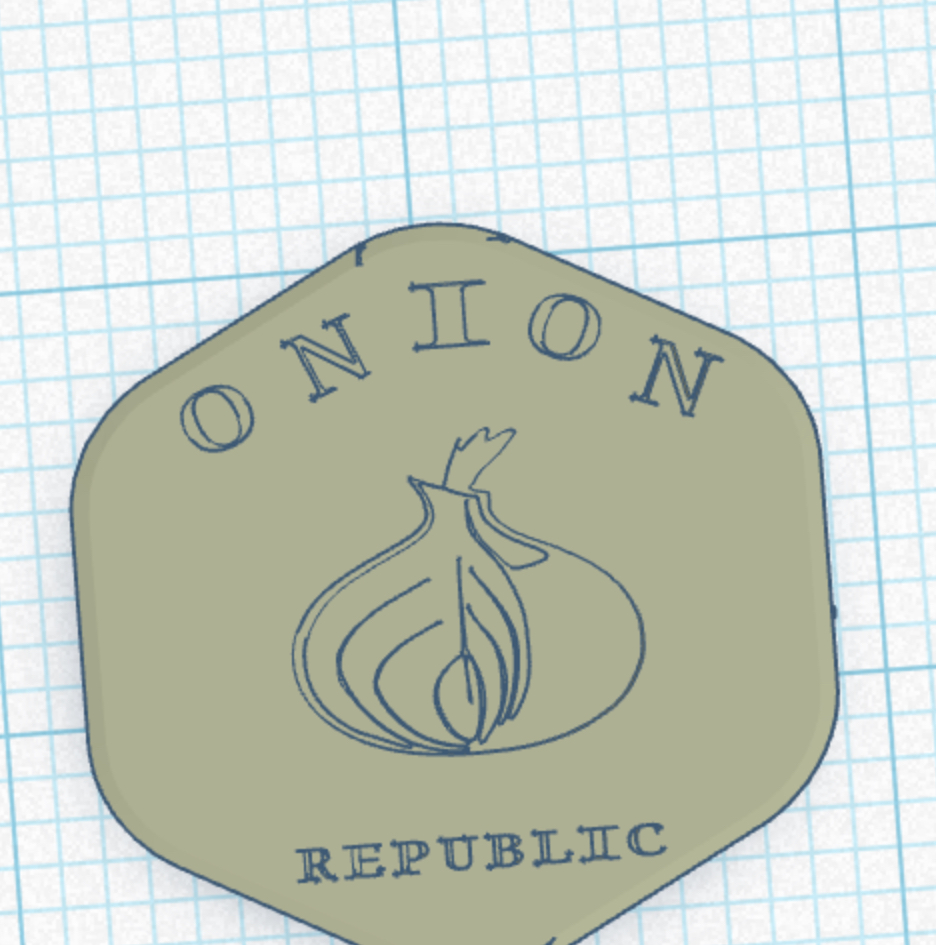 Onion republic Coin but double sided and thin