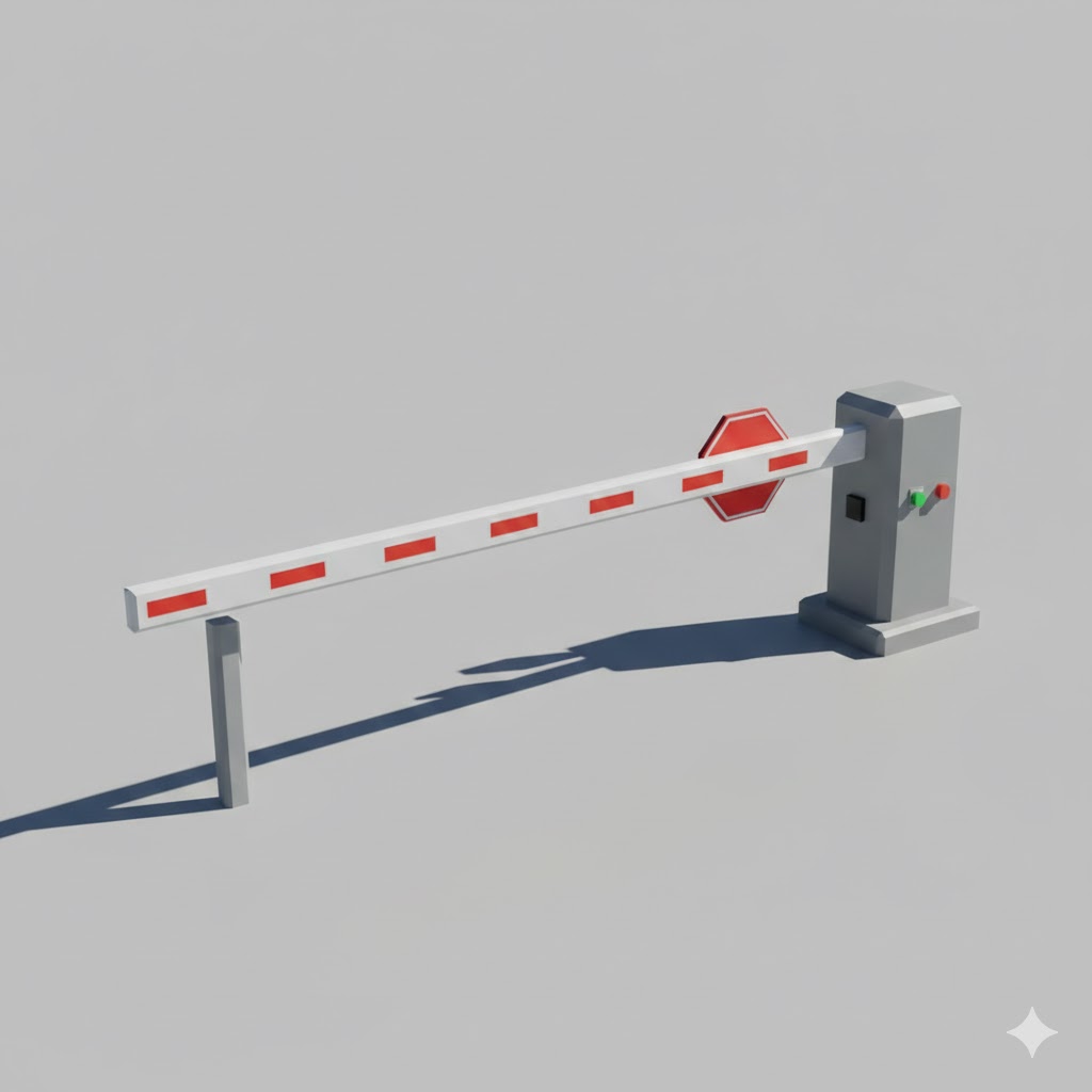 Low Poly Security Barrier