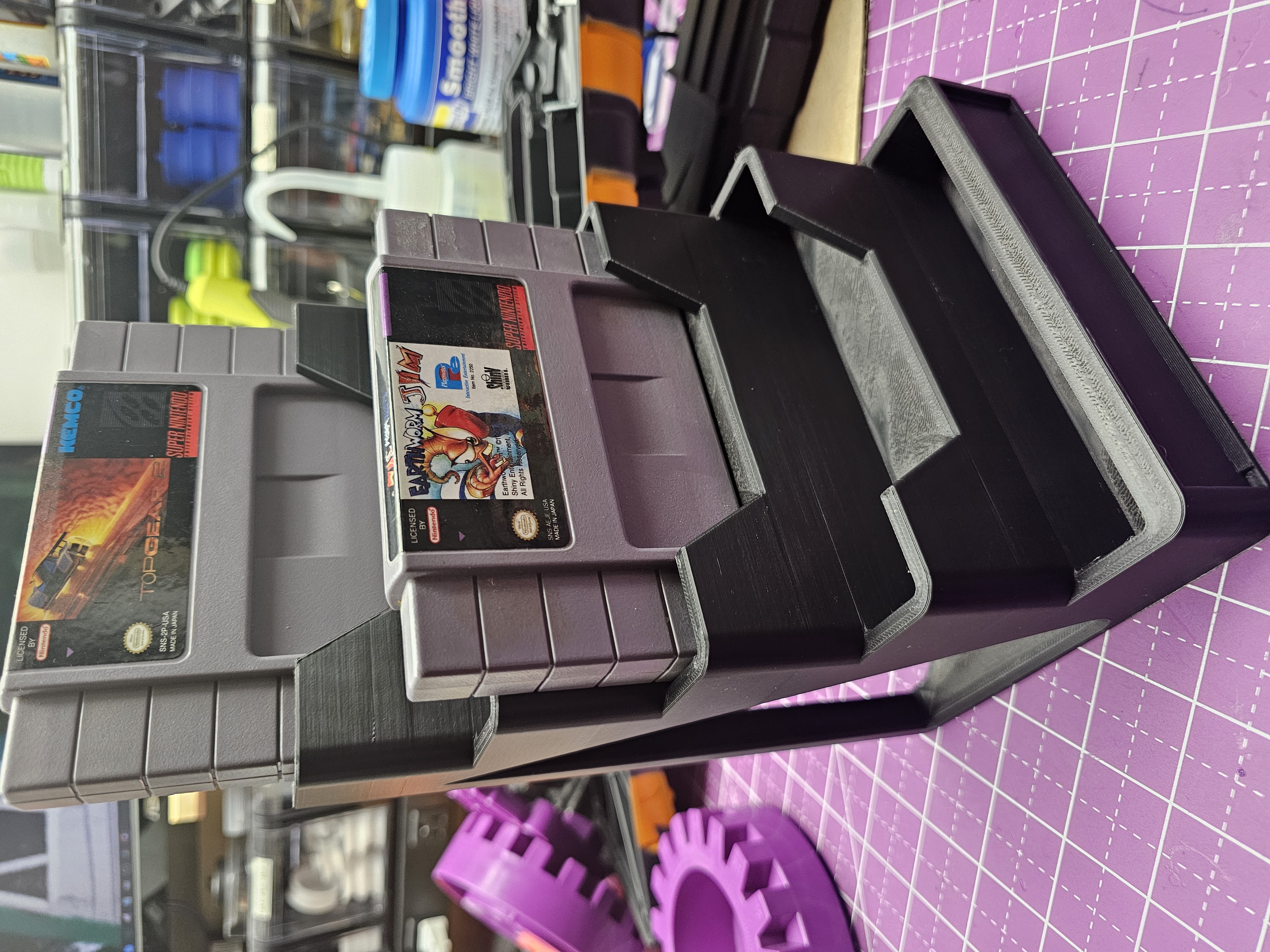 Super Nintendo SNES NA Cartridge / Game Display Stand remix