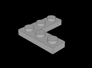 Lego Compatible (79393.dat) Tile 3 x 3 Corner Round by thall72