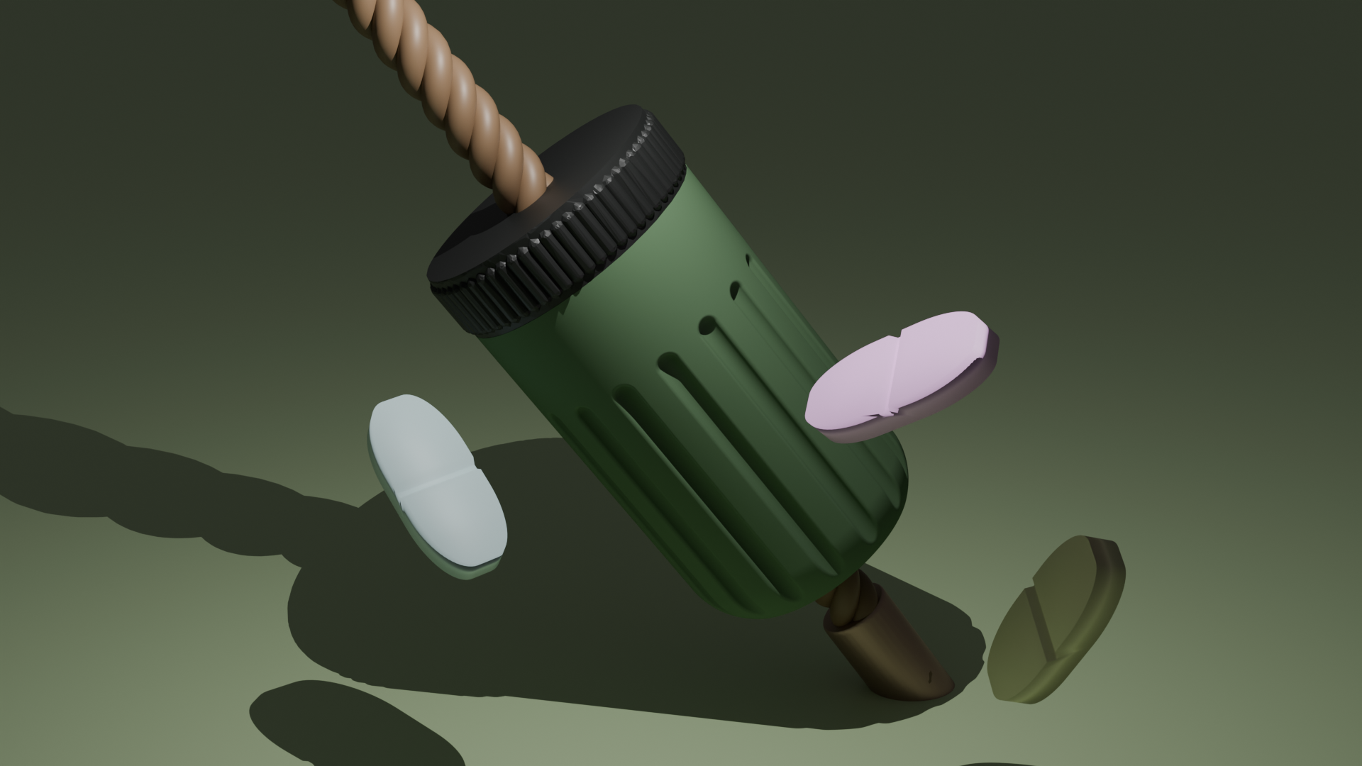 pills container beads