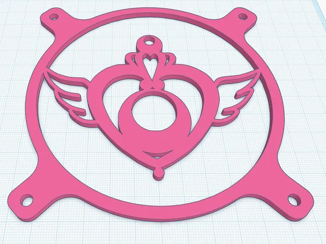 120mm fan grill sailormoon pin heart