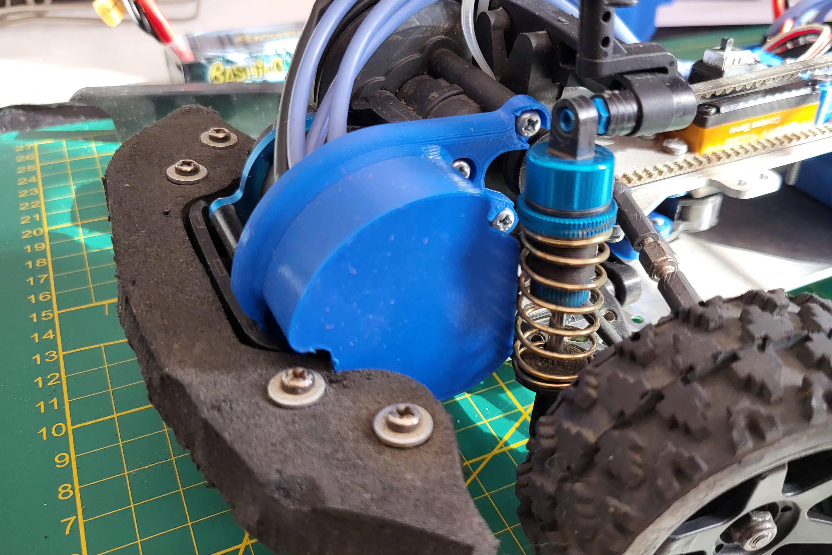 Tamiya XV-01 brushless motor stay/splash cover
