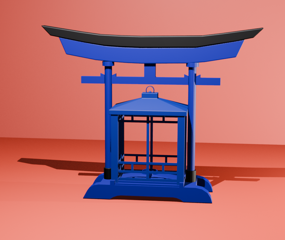 Excellent 3D model of a Japanese Lamp/Bedside Lamp