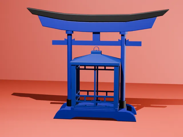 Excellent 3D model of a Japanese Lamp/Bedside Lamp