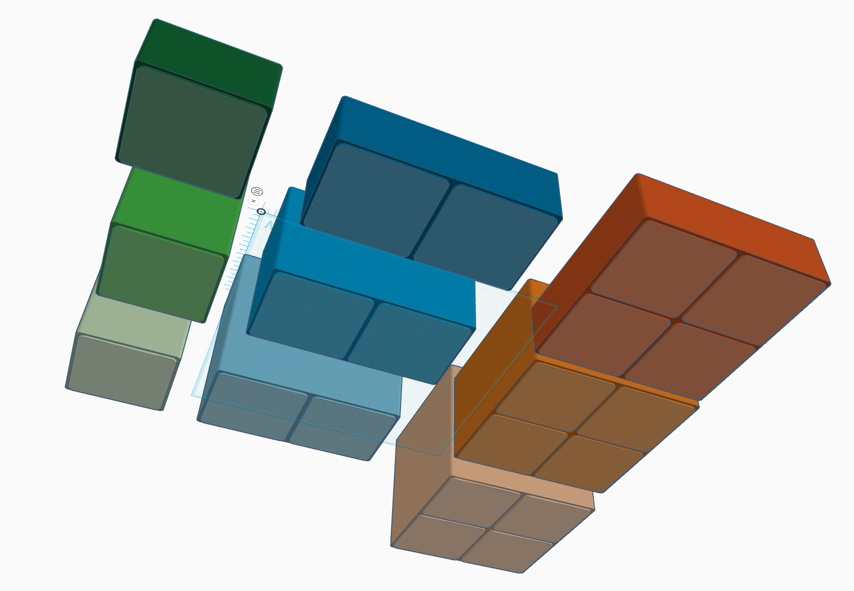 Miniatura 2 do modelo 3D Simple stackable boxes (with lids)