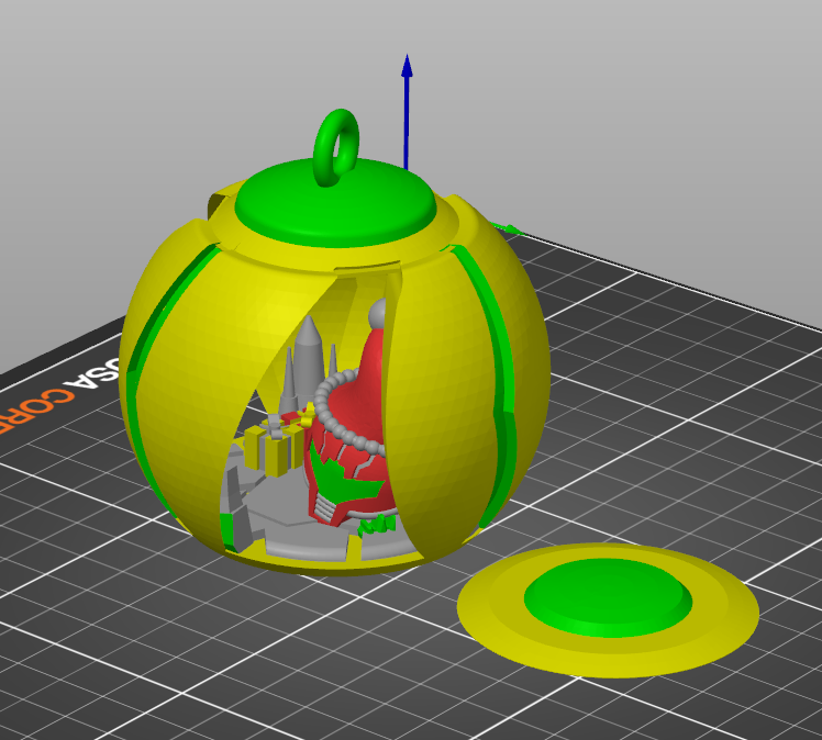 Metroid Xmas Ball - Presents and hat-