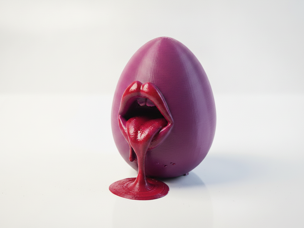 Mouthful Of Egg Surreal Sculpture Miscellaneous 3D Printable