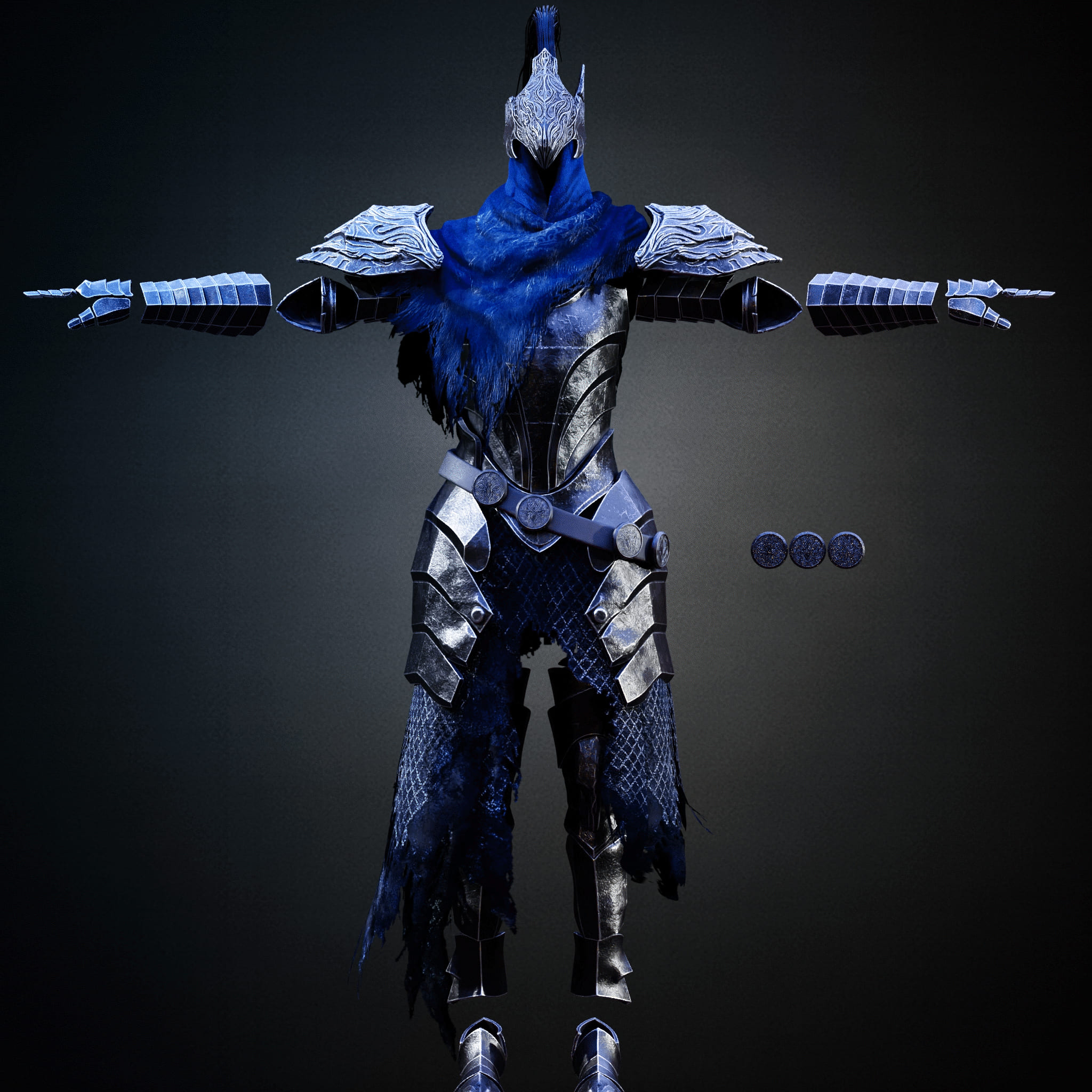DARK SOULS KNIGHT ARTORIAS FULL PLATE ARMOR COSPLAY LIFESIZE – HELMET PACK FAN ART STL