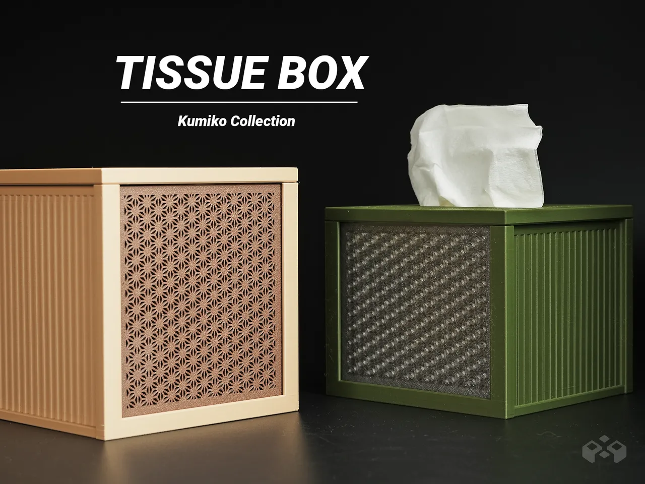 Tissue Box / Cube/ Kumiko Style by Meyui | Download free STL