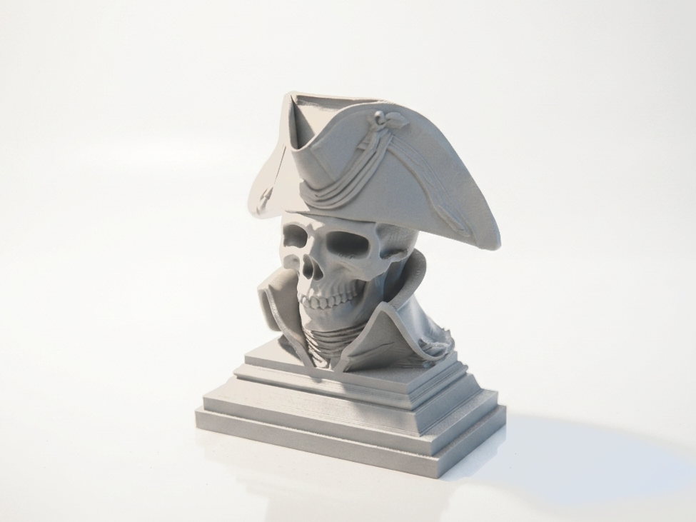 Napoleon Skull Pirate Bust Sculpture 3D Printable