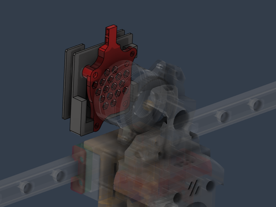 K1 Series Toolhead PCB Mount for DB8 (3/3) 3D model