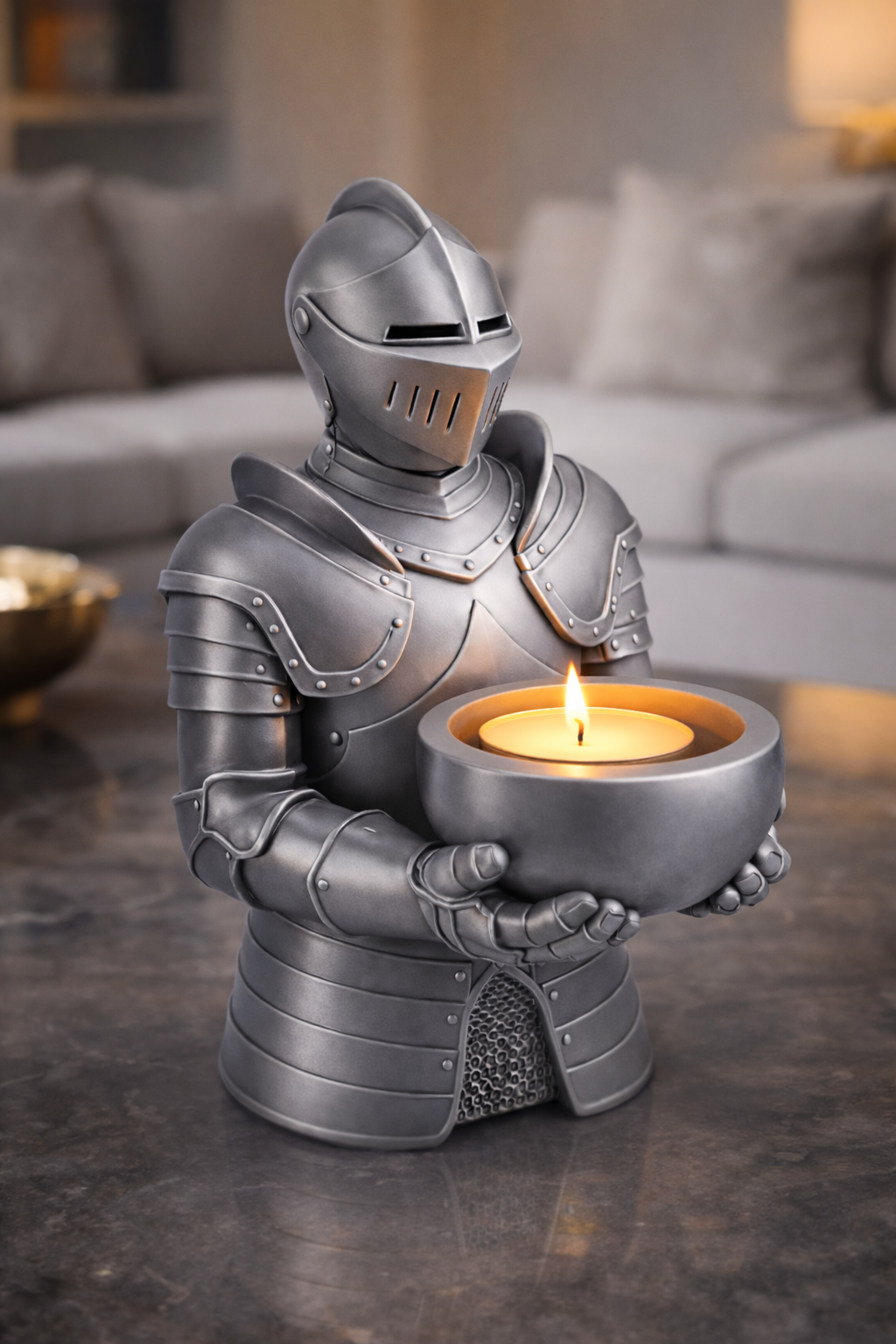 Knight Guardian Candle Holder STL | Medieval Fantasy Decor