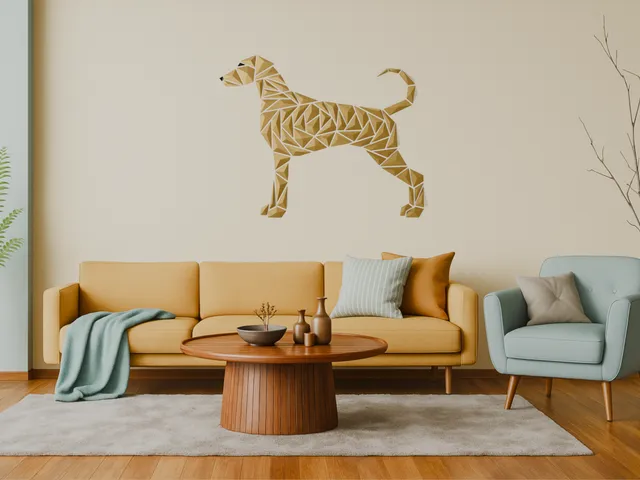 Geometric dog wall art - “German-Shorthaired-Pointer style”