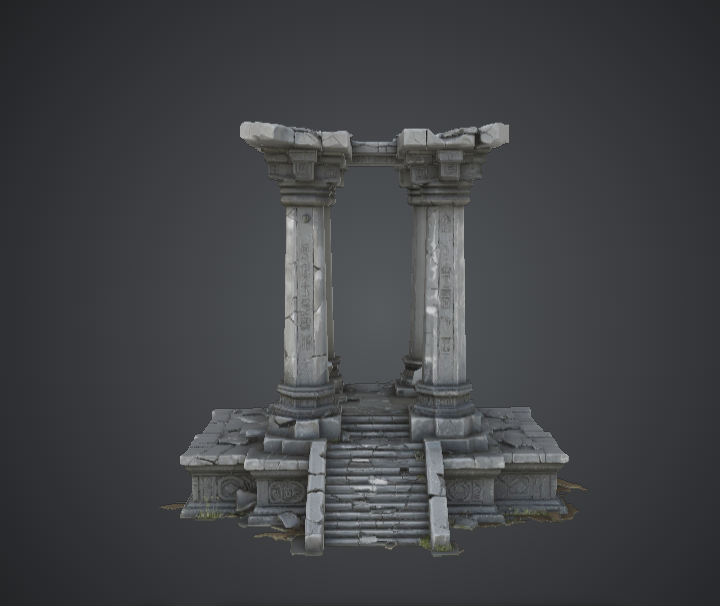 Ancient Ruined Columns – Stone Temple Diorama