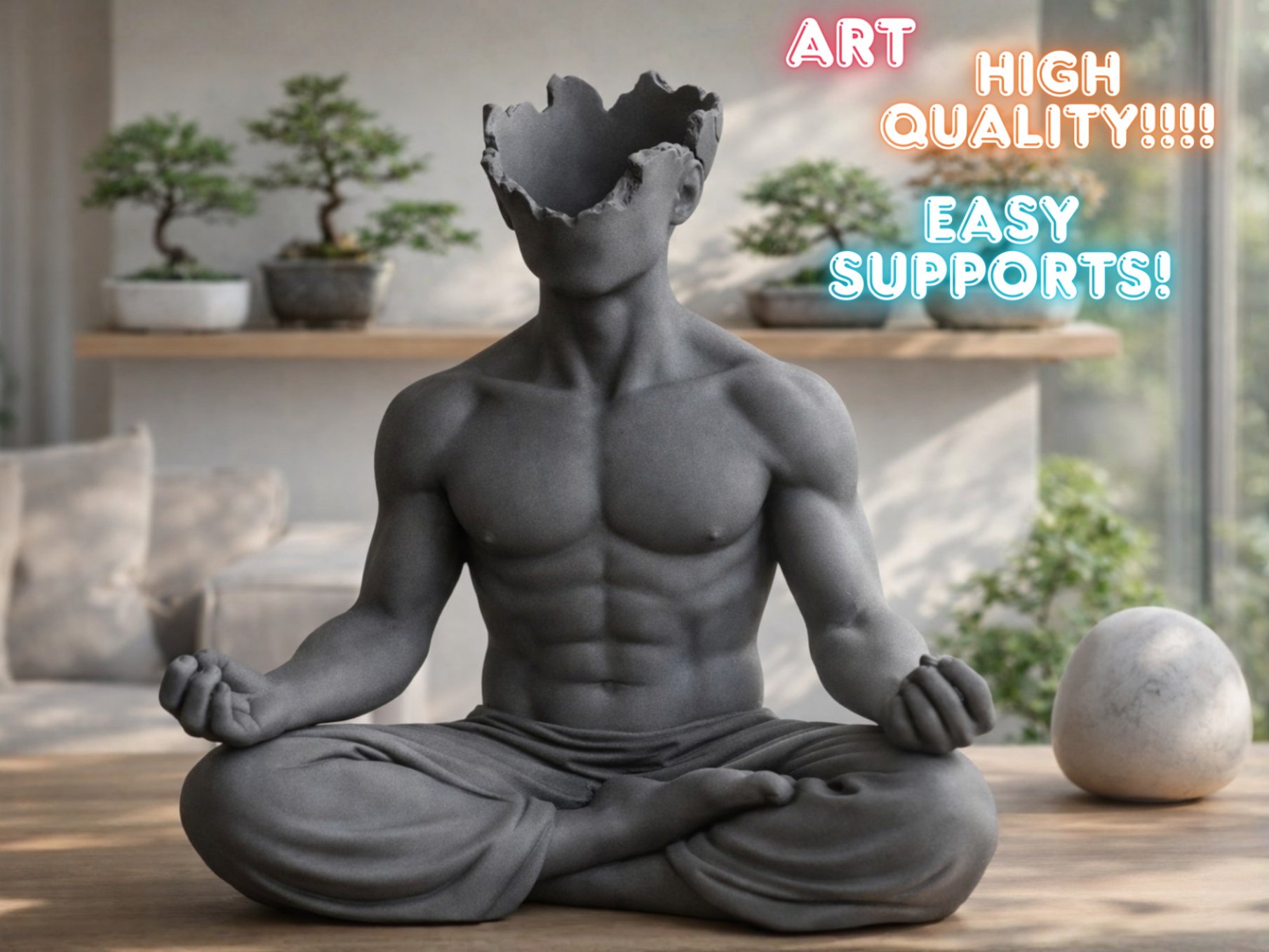 Uomo in meditazione art desgin 3D model by ShoheiY