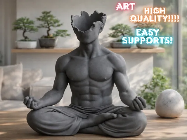 Uomo in meditazione art desgin