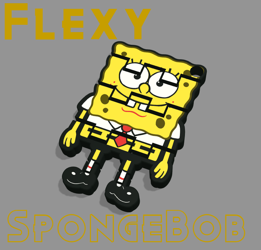 Flexy SpongeBob - Articulated KeyChain