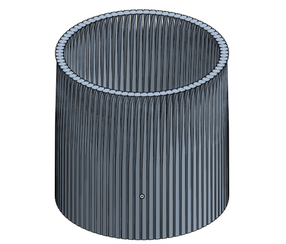 Pencil holder with spiral hexagons
