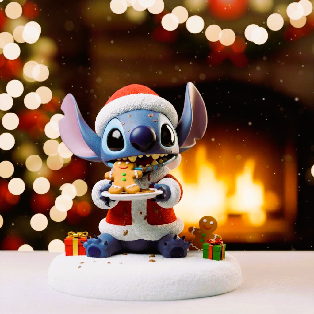 Stitch Gingerbread Snack - Hungry Holiday Figure