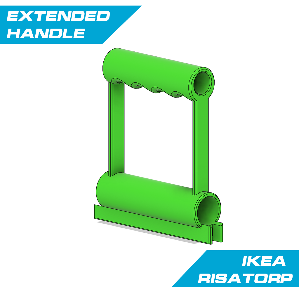 Extended handle for IKEA RISATORP basket with compartments / Verlängerter Griff für IKEA RISATORP Korb mit Fächern
