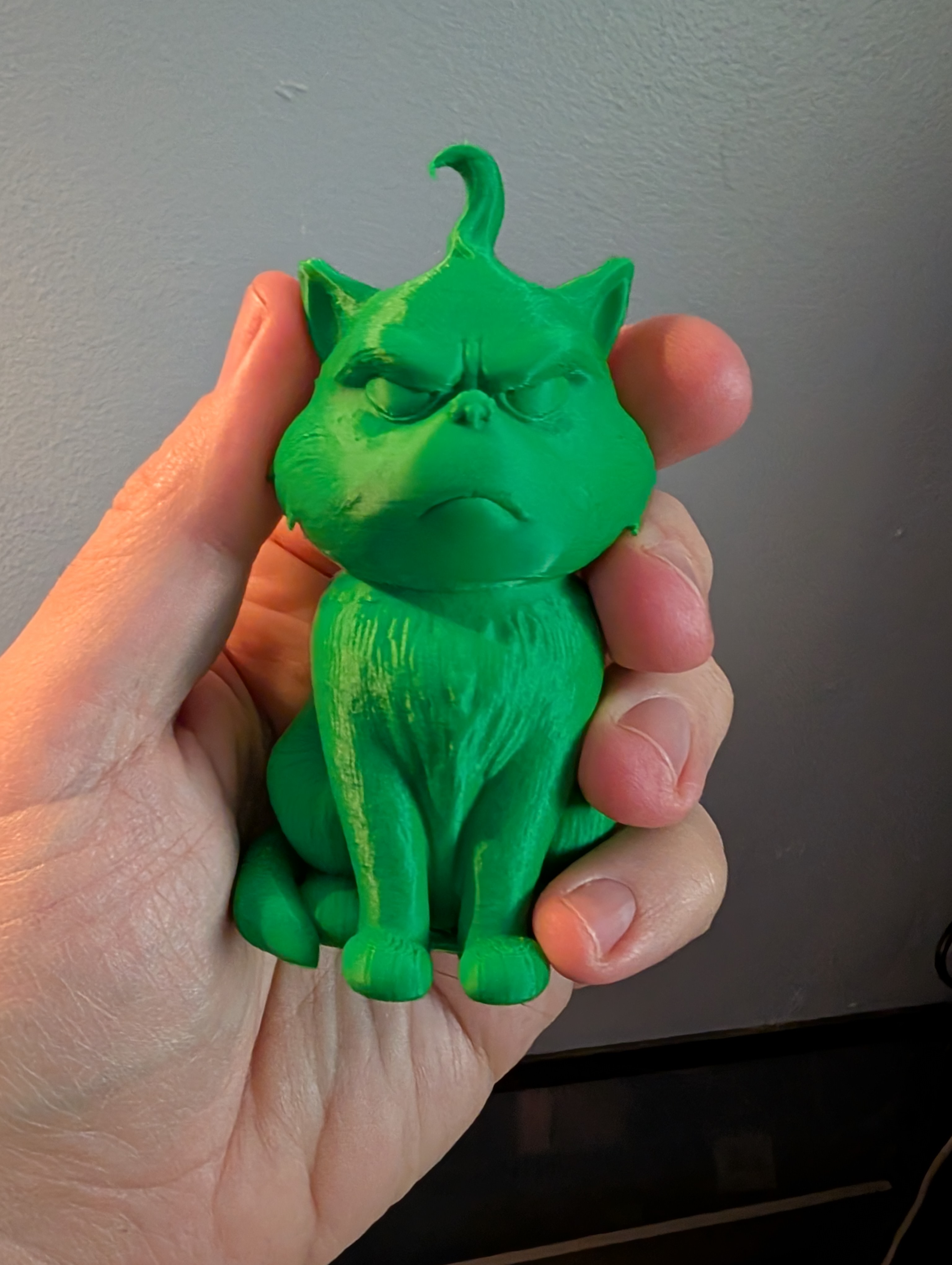 Miniatura 3 do modelo 3D Grumpy grinch cat