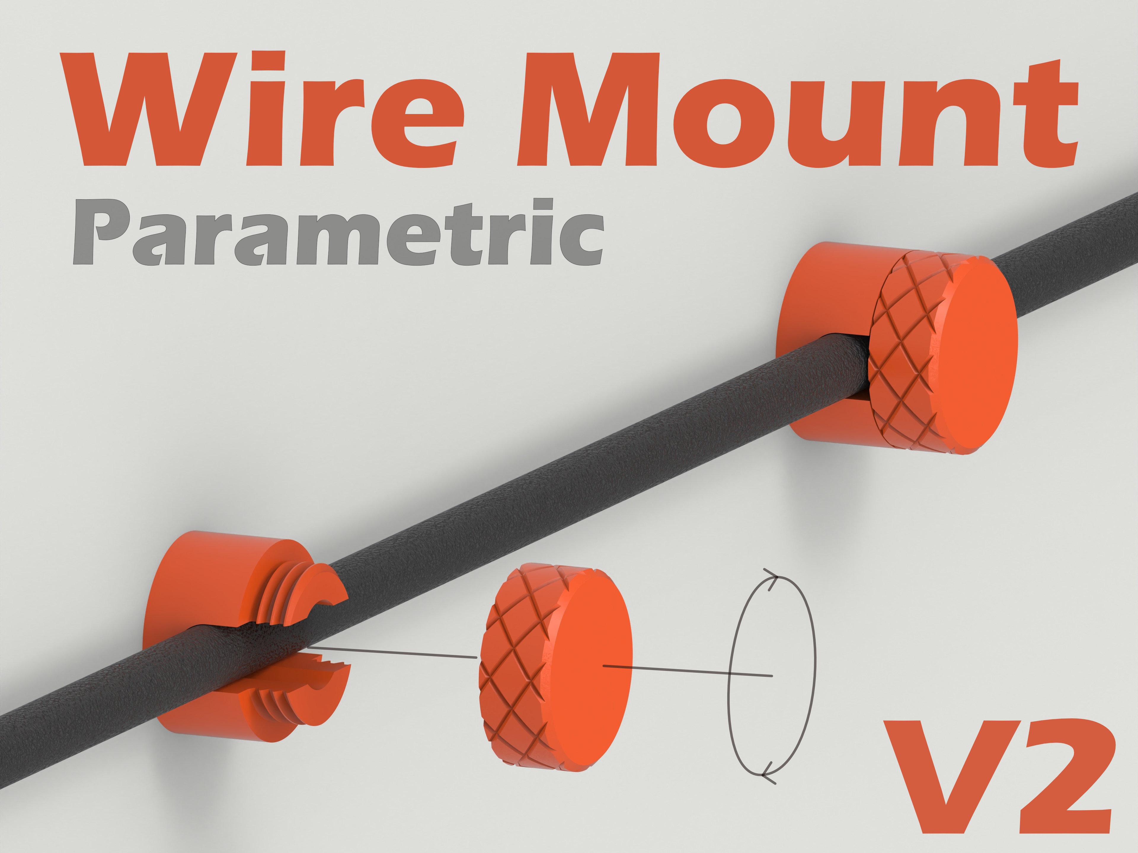 Electric Wire Wall Mount Collection V2 - 8 Variations ( Parametric )