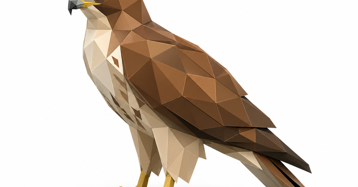 Low Poly Hawk by Micah | Download free STL model | Printables.com