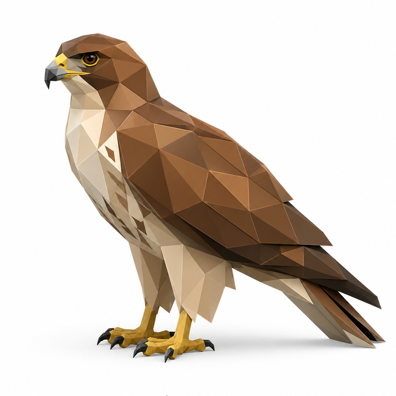 Low Poly Hawk by Micah | Download free STL model | Printables.com