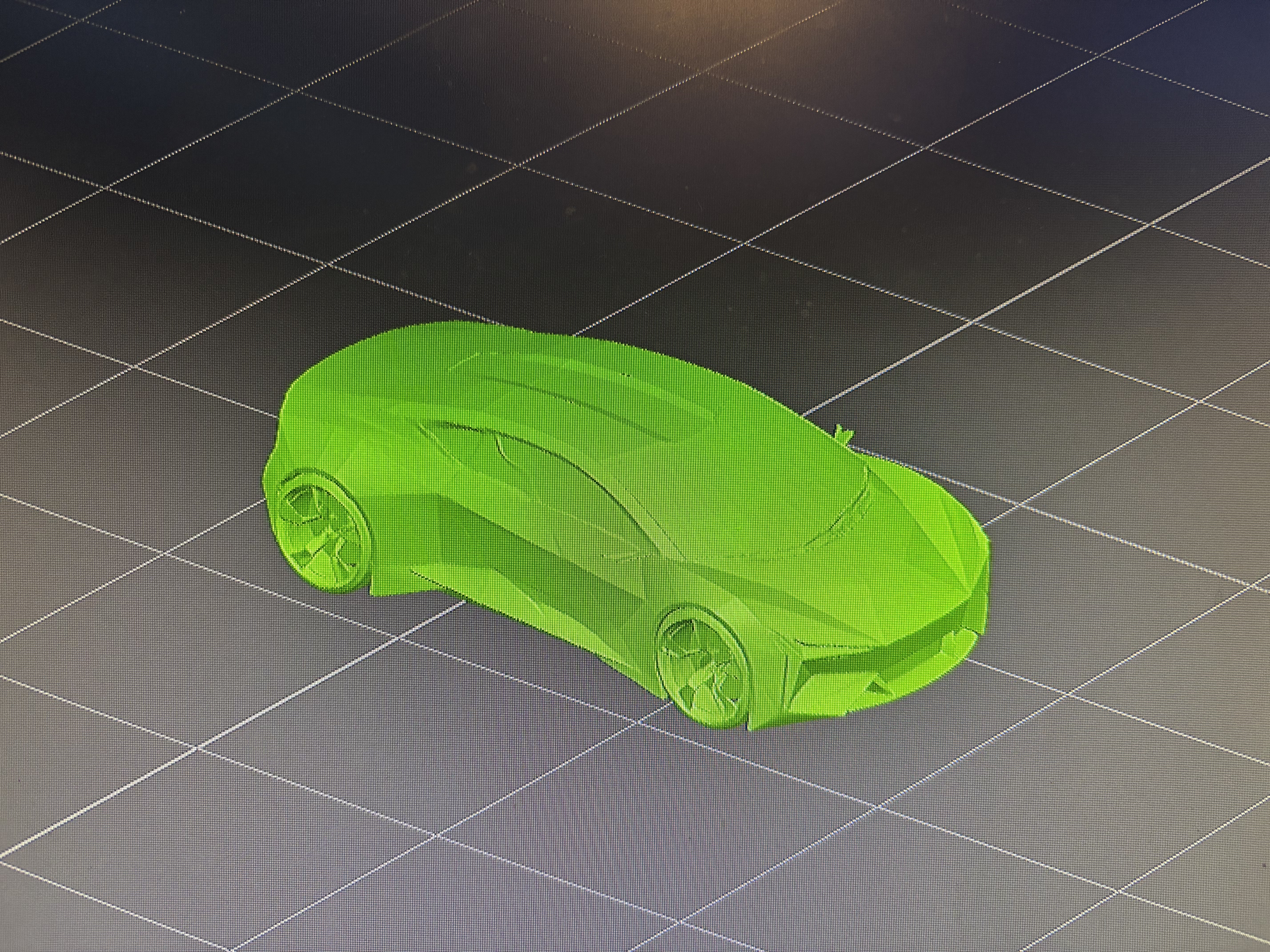 Futuristic Modern Car Model Low Poly