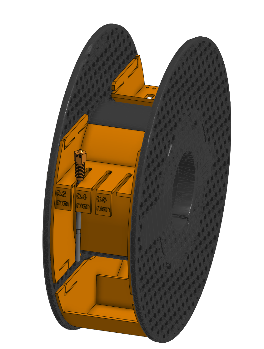 Prusa Spool Printer Tool Holder (fully reversible to filament spool)