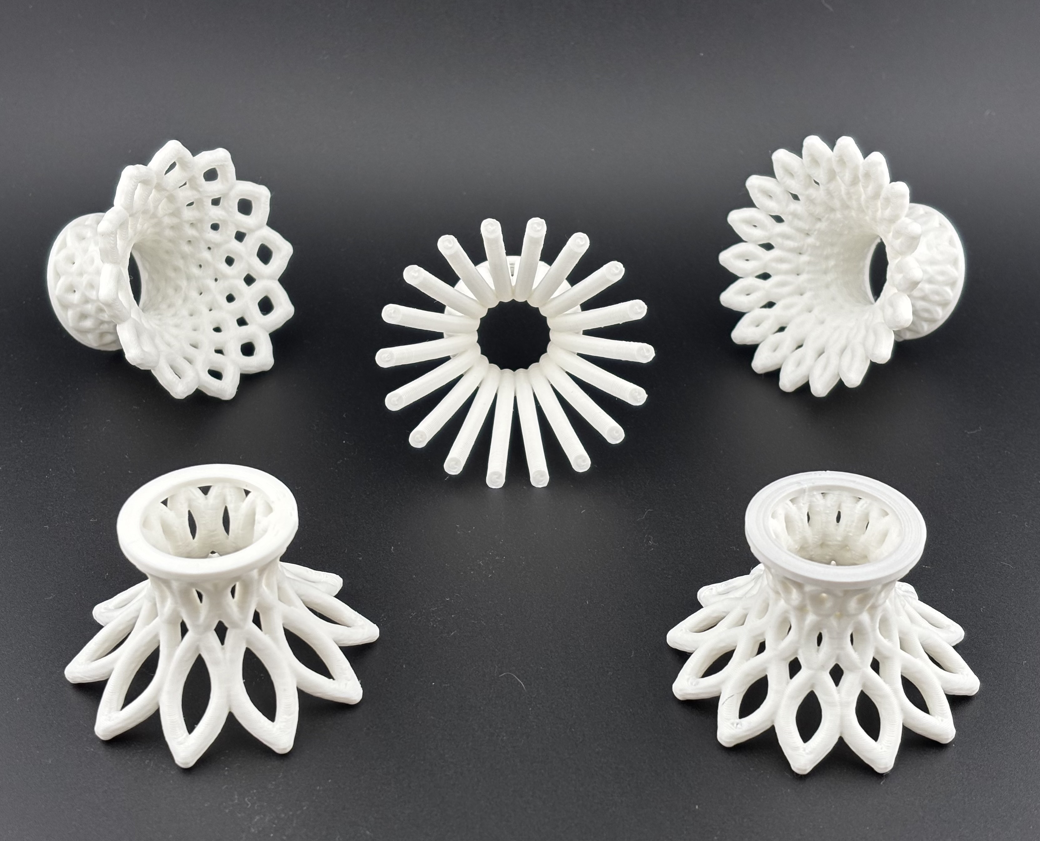 Tea Light Toppers Geometric Cover Accents Set - Multiple Designs of Elegant Decor — thumbnail 2
