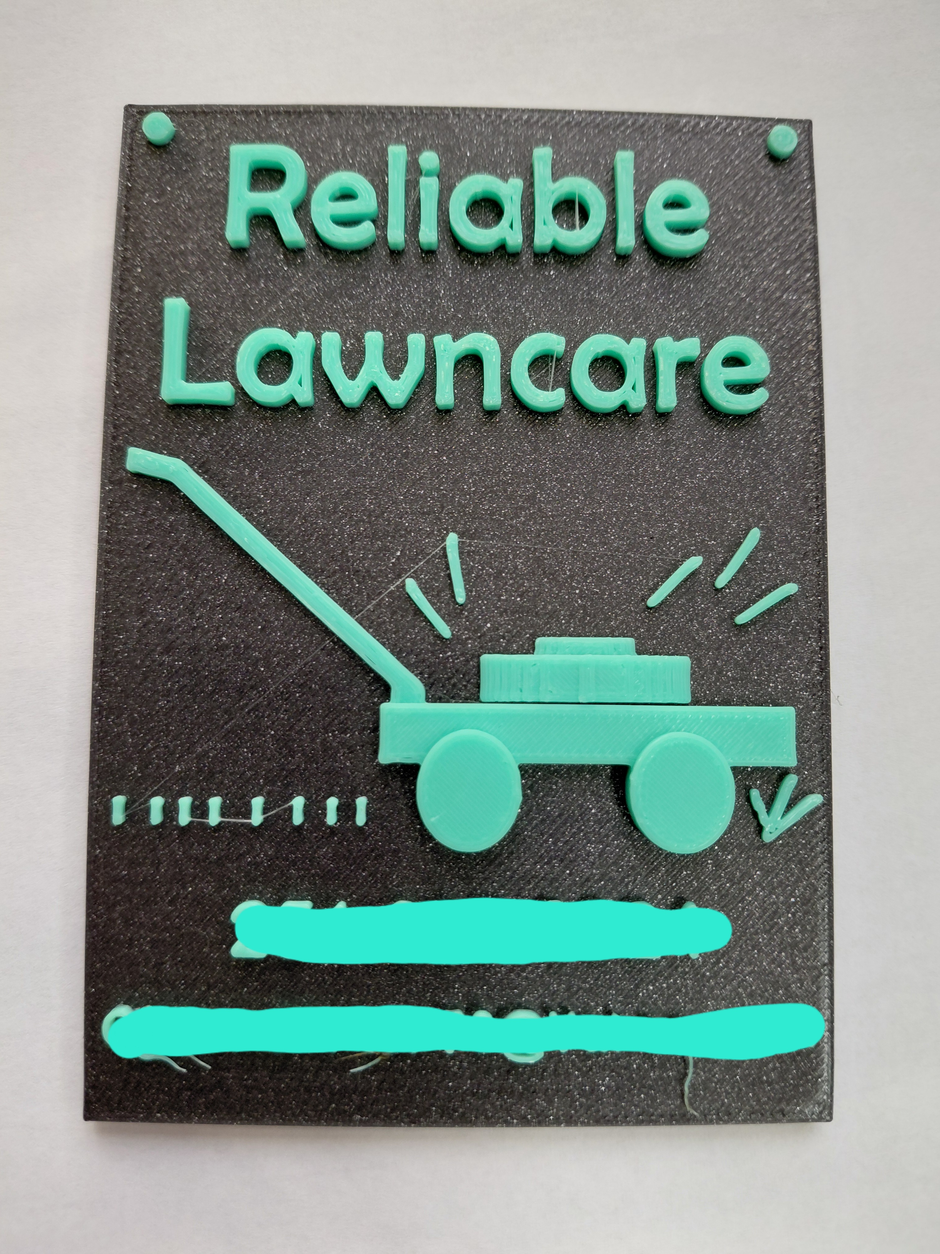Reliable Lawncare and Pressure Washing Sign