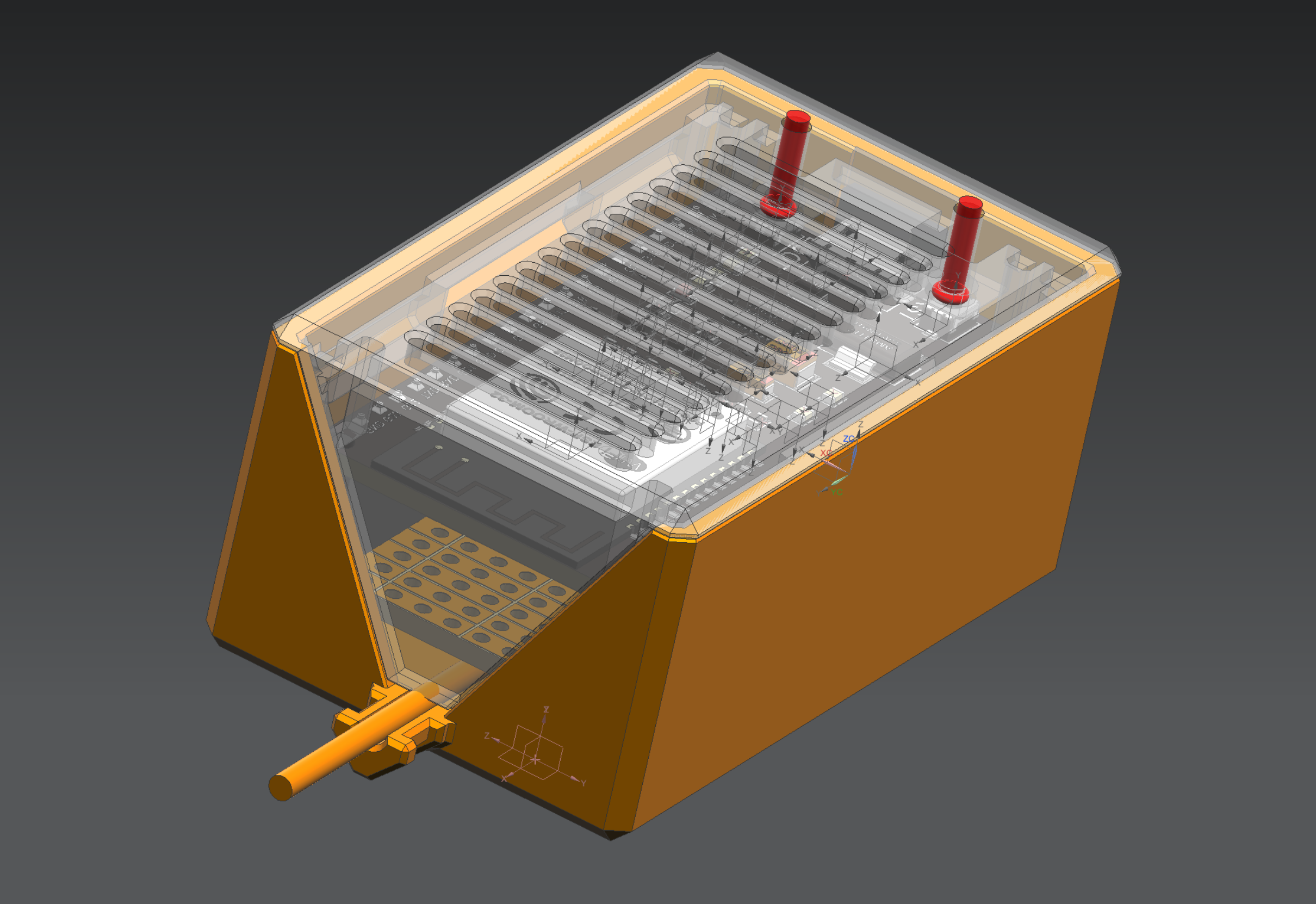 Housing for ESP32 NodeMCU + I2C-Adapter-PCB