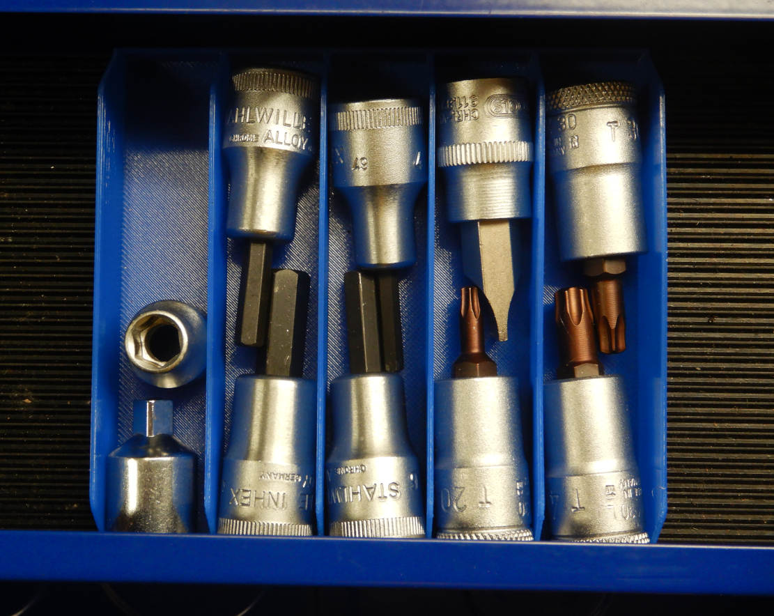 Stecknuss 3/8" Werkzeugkiste Sortiereinsatz M2; 3/8" socket, toolbox sorting insert M2