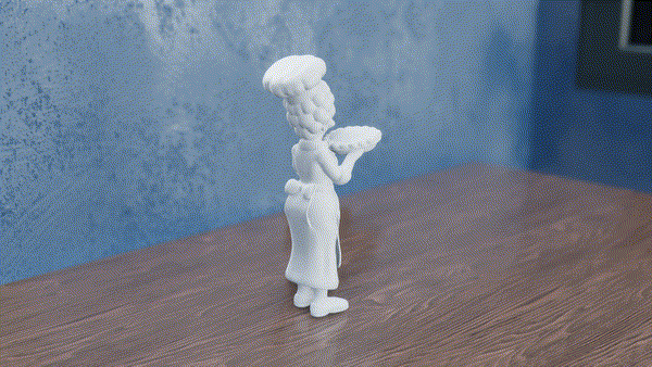 Miniatura 3 do modelo 3D Chef Marge Simpson