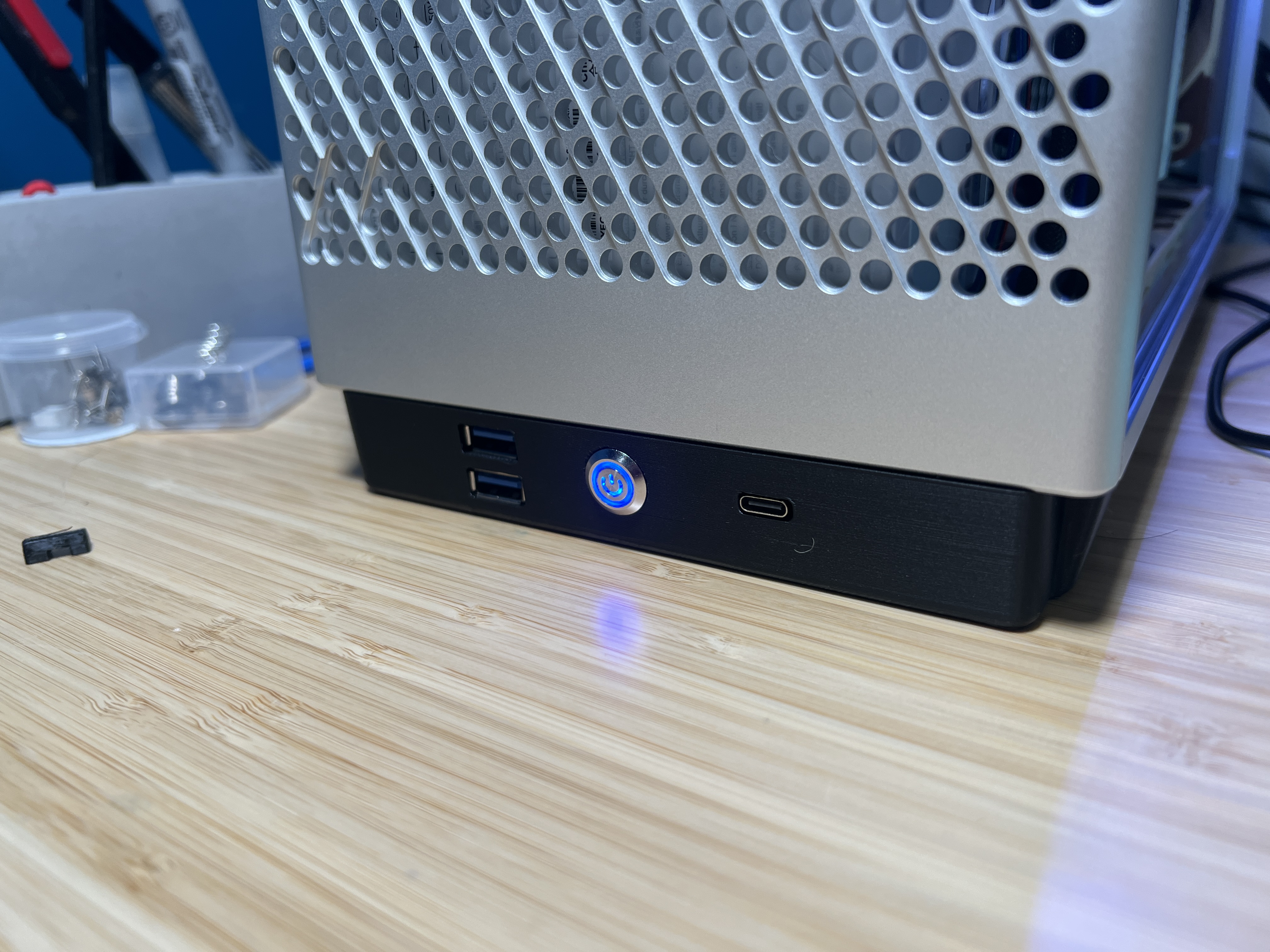 NCase M2 Grater stand with USB ports and power button