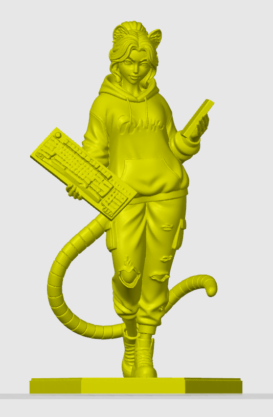 Office cat-girl figurine 4