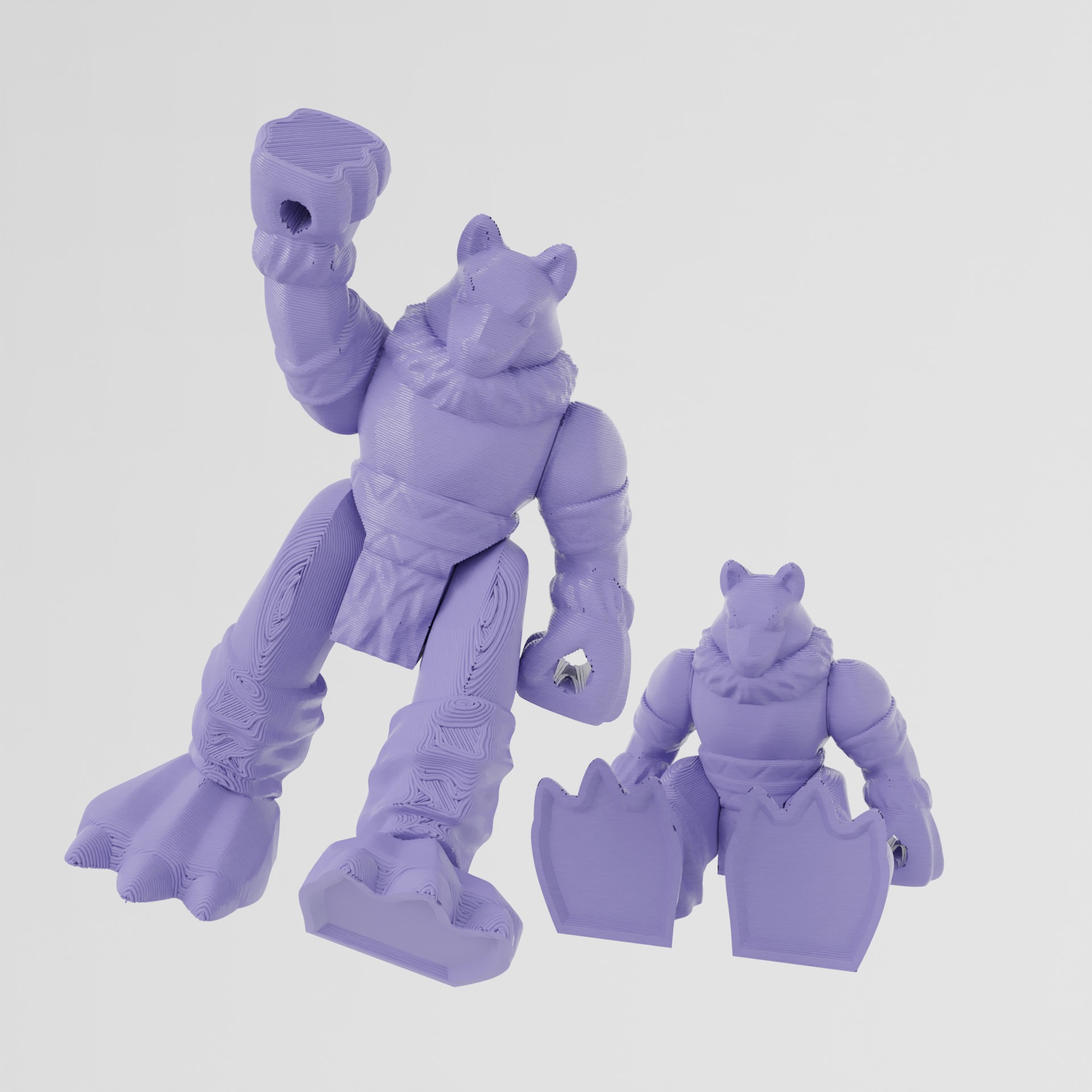 Arctic Wolf – Animal Warriors (Print-in-place) - 3D Toy Zone
