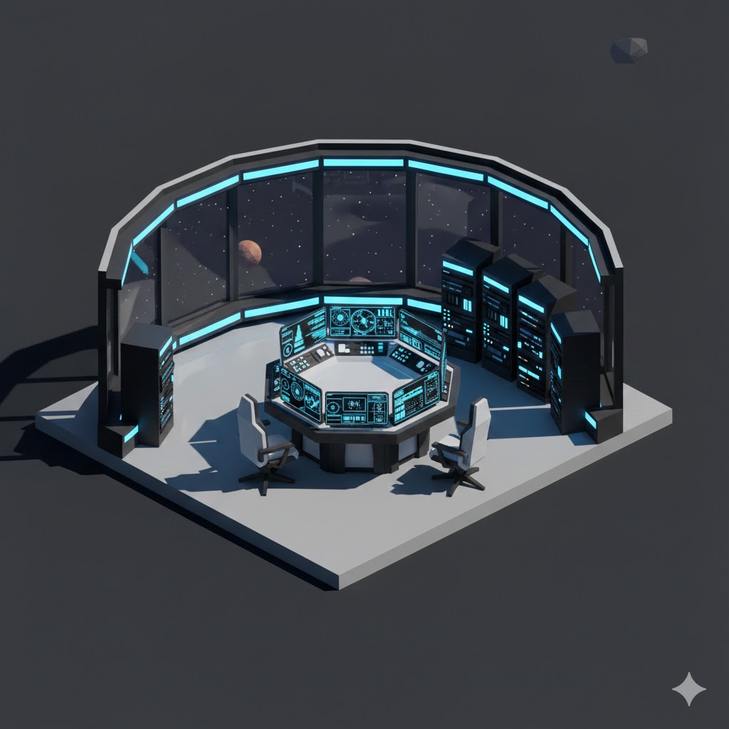 Low Poly Observatory Control Room