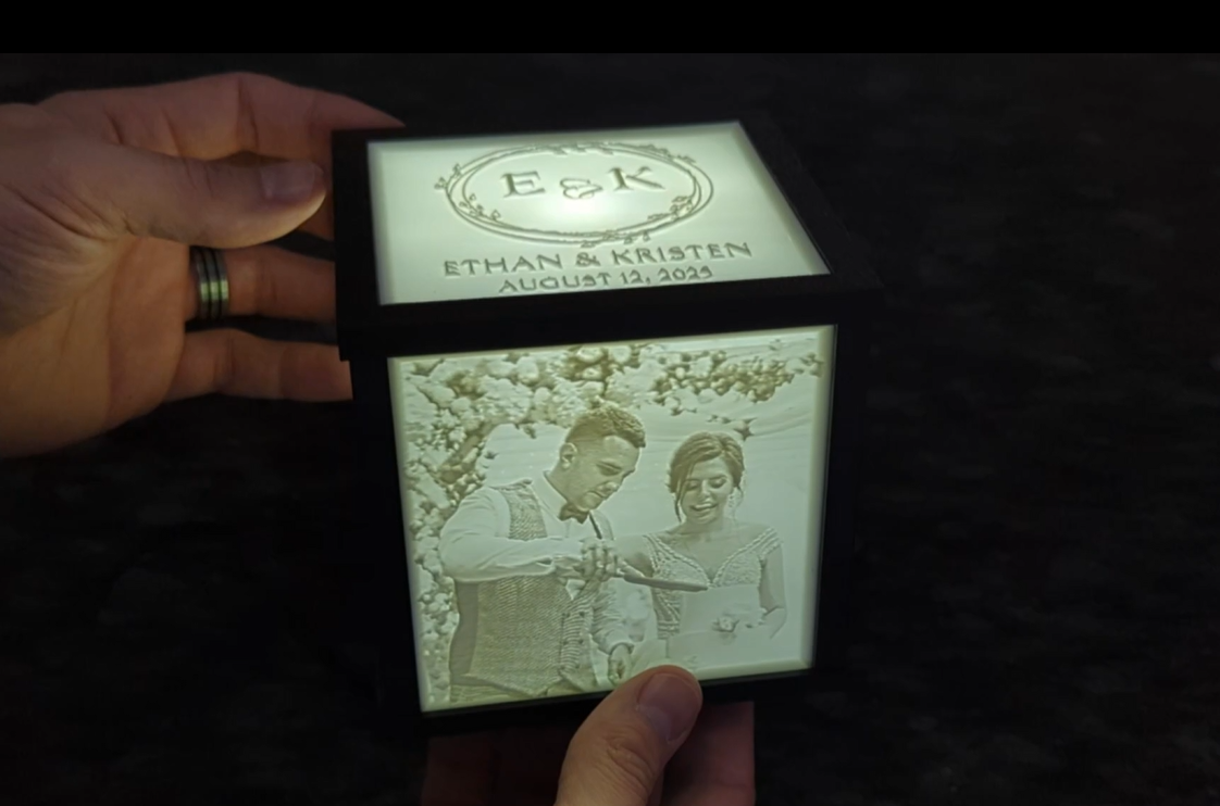 3D-printed Lithophane Picture/Memory Box — miniatura 3