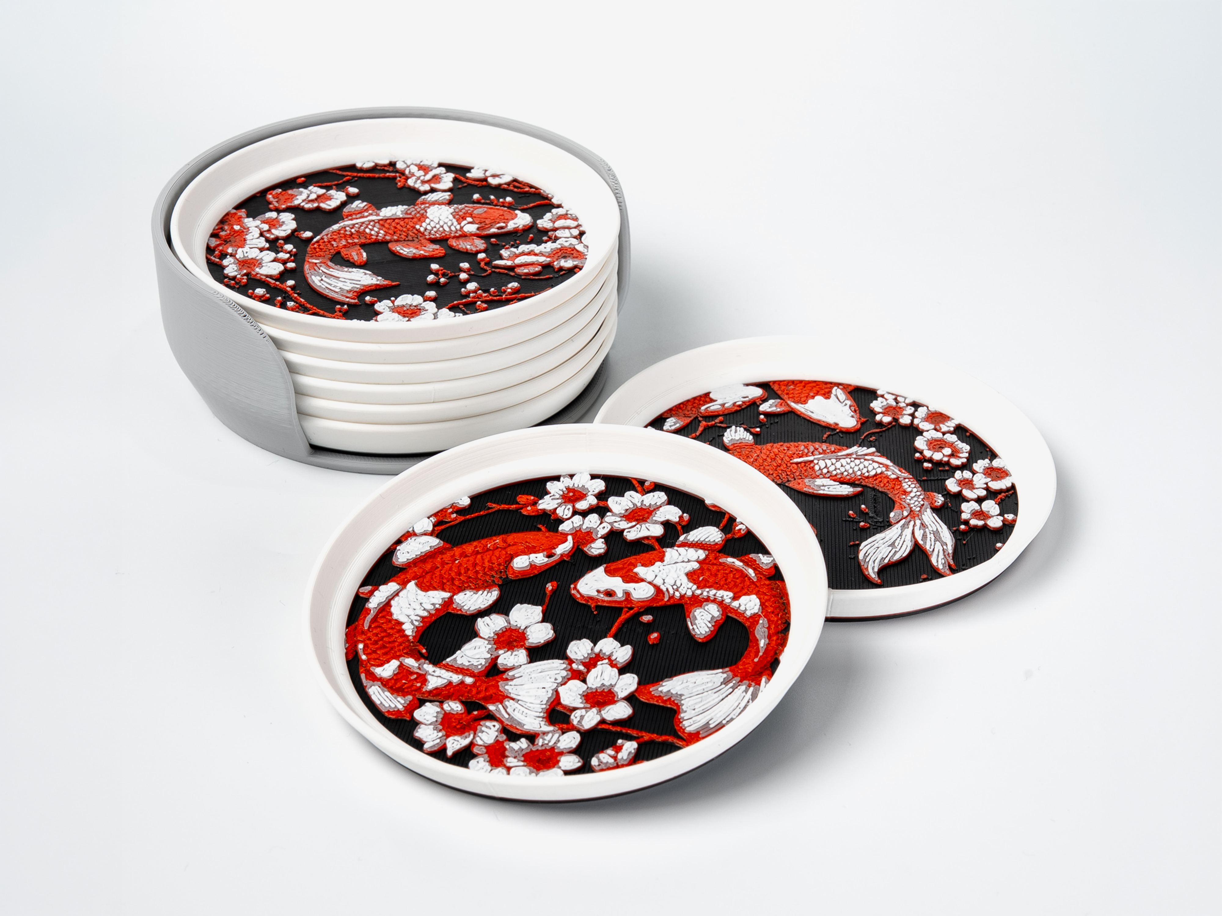 Sakura Koi Stackable Coasters — thumbnail 2