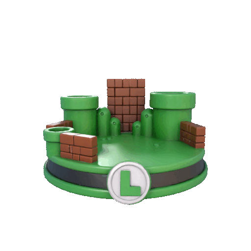 base para miniaturas tema luigi de mario bros