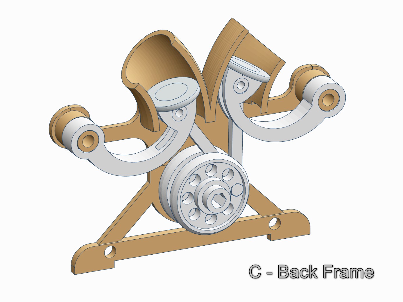 Miniatura 8 do modelo 3D V2-V4 Taurozzi Pendulum Engine