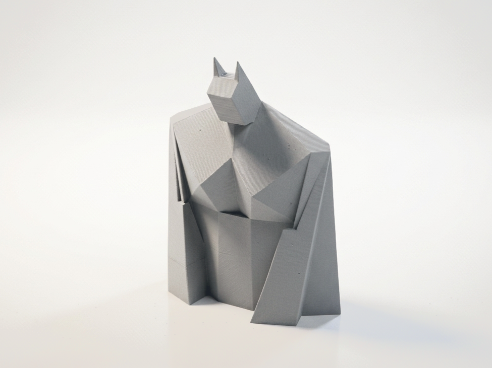 Brutalist Batman Sculpture DC Comics 3D Printable