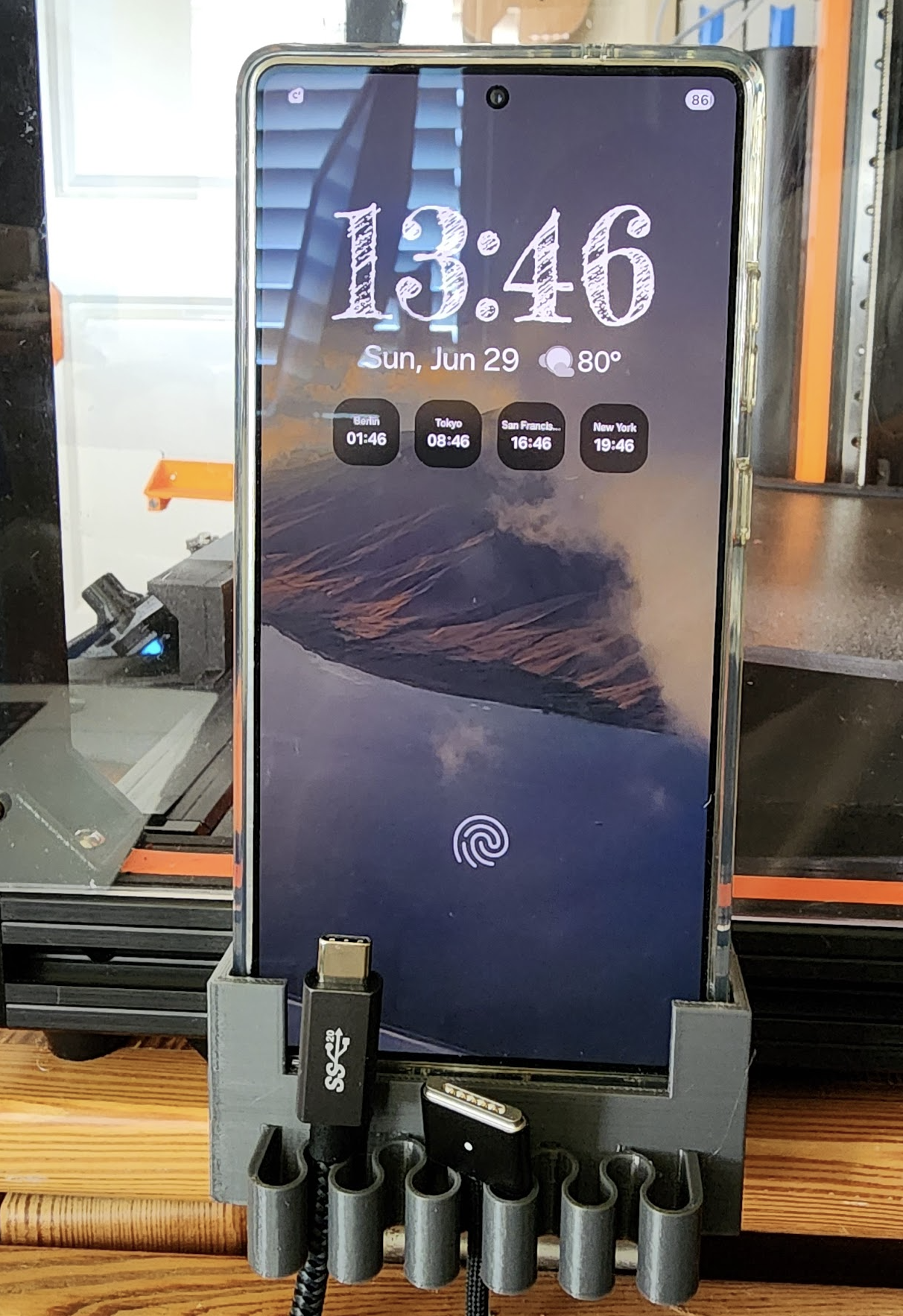 Prusa XL phone and cable holder