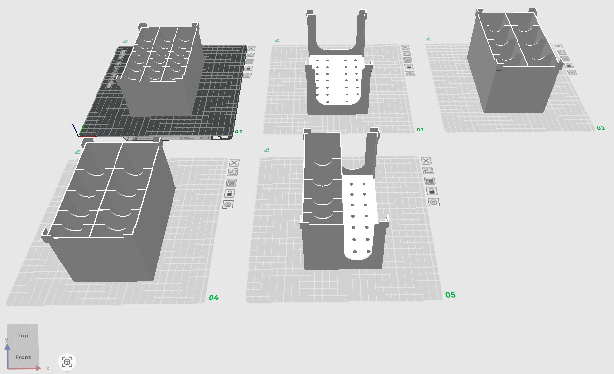 Miniatura 2 do modelo 3D Modular StackBox: Cable & Adapter Organizer System (Stackable)