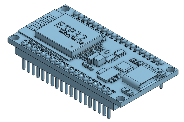 ESP32 dev-module 3d model