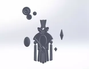 Final Fantasy XIV Graha Pendant Printable Assembly