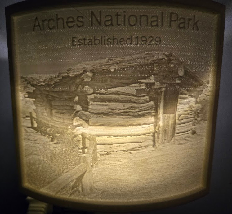 Arches National Park - Wolfe Ranch - Nightlight Lithophane